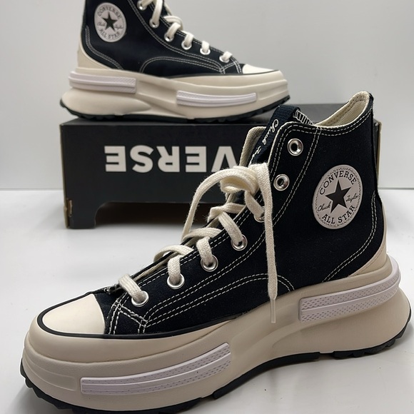 Converse WMNS RUN STAR LEGACY CX HI BLACK/EGRET/WHITE A00869C Platforms Sneakers - Picture 14 of 16